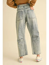Drawstring Barrel Pants, denim