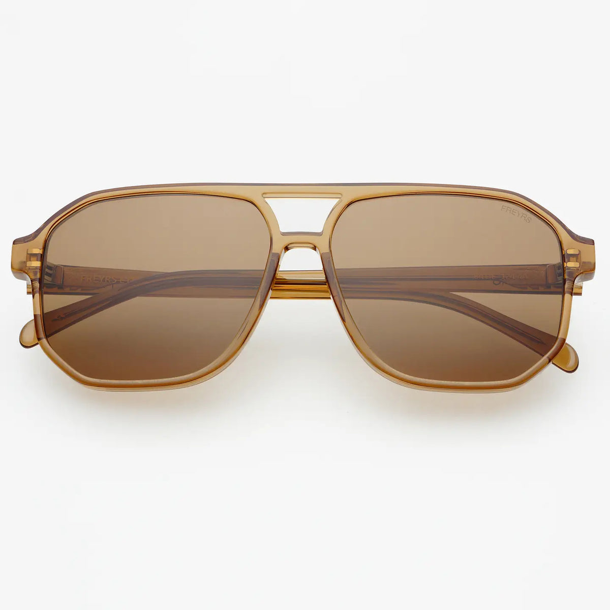 FREYRS- Billie Aviator Sunglasses (Clear Brown)