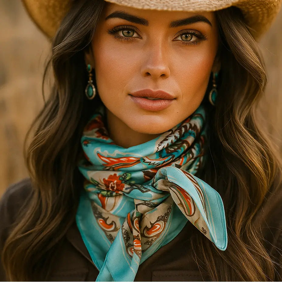 Wild Rag - Turquoise Paisley