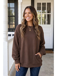 Avery Textured Sweatshirt with Pockets