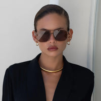 FREYRS- Billie Aviator Sunglasses (Clear Brown)