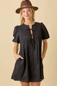 Black Pintuck Dress