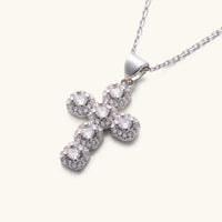 Nikki Smith necklace- Silver diamond cross