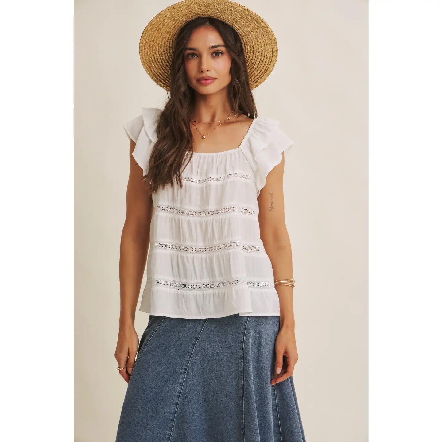 Vintage Boho Ruffle top
