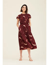 Audra Burgandy Midi Dress