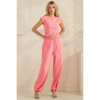 Mandy Pink Top and Pant Set