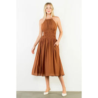 Lola Brown Sleeveless Dressn- august