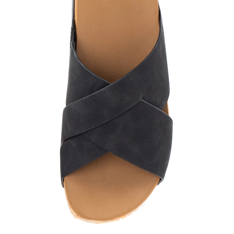 Bursa Black Wedge Sandal