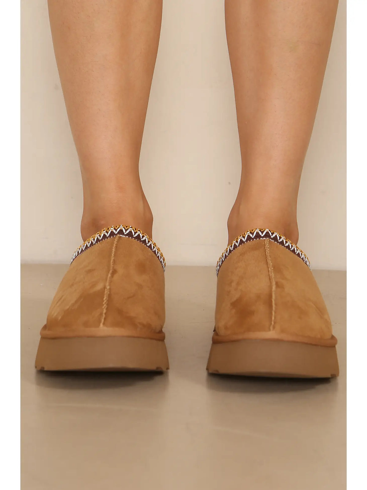 Chunky Embroidered Mule