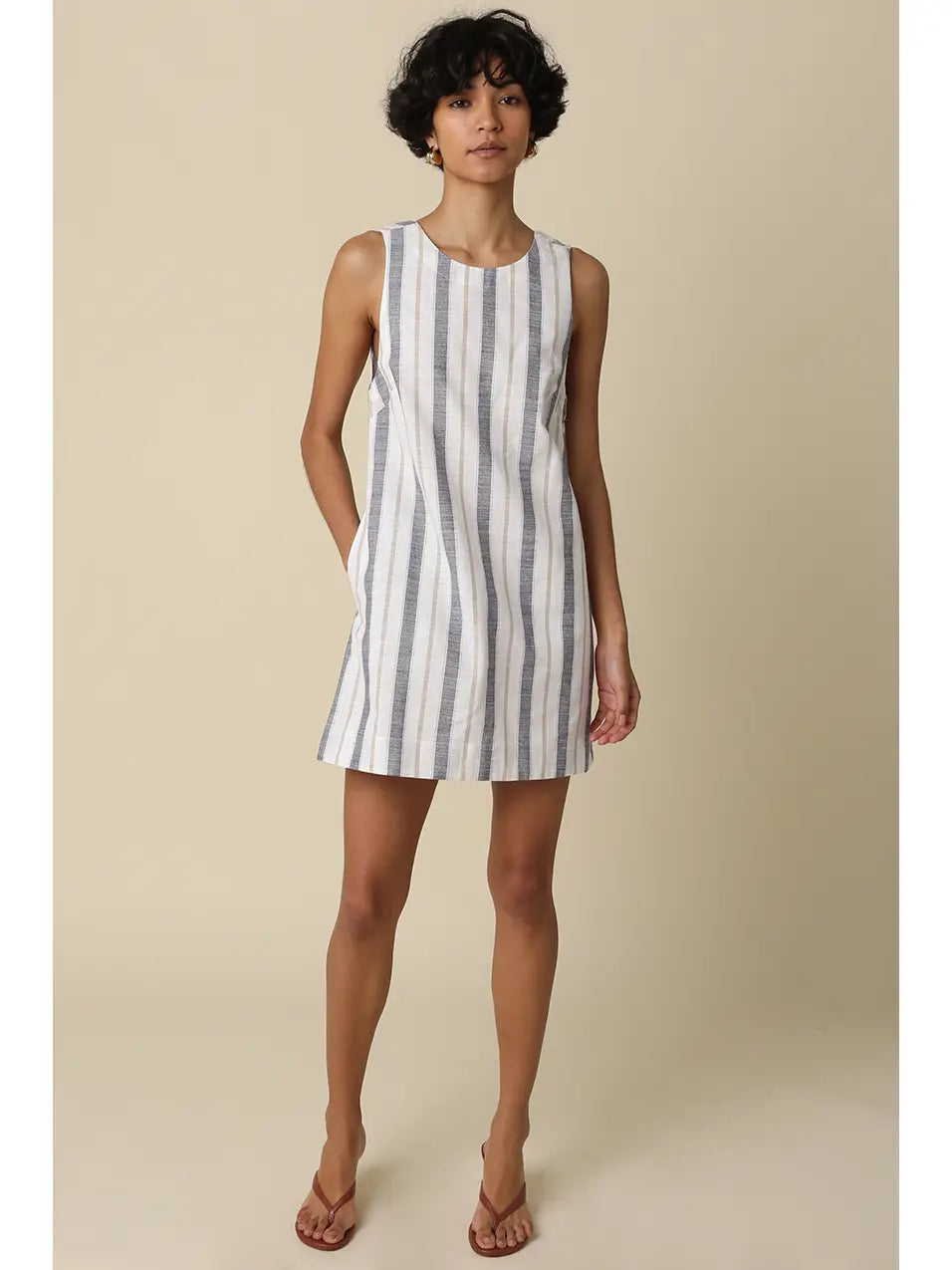 Isla Open Back Striped Dress