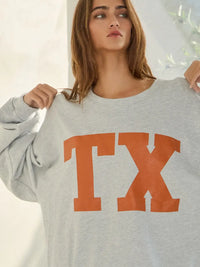 TX Graphic Sweatshirt/brnt orange