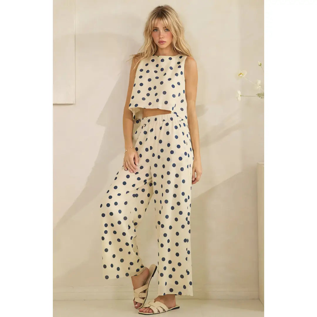 Ocean Breeze Polka Dot set
