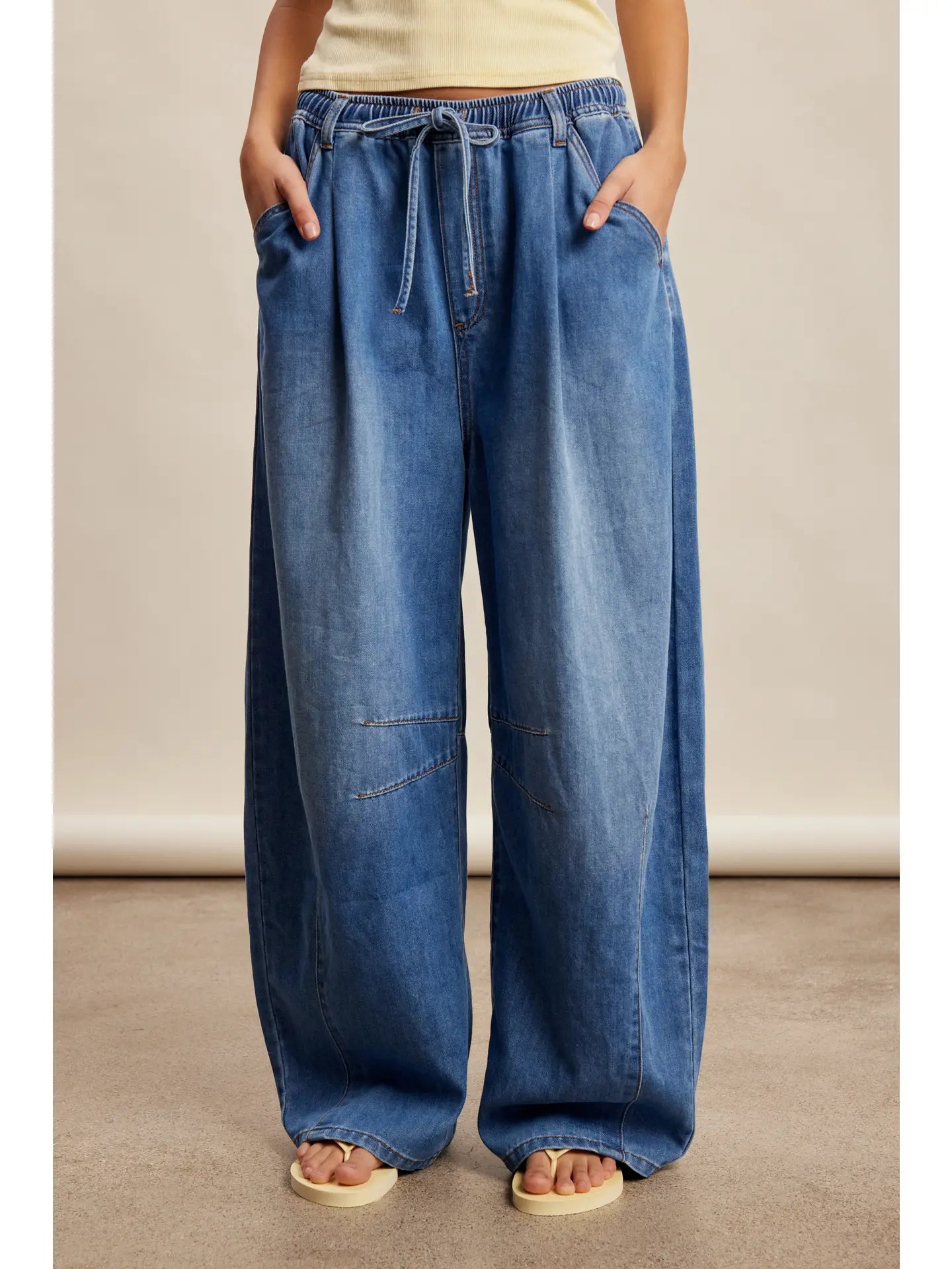 Wide Leg Elastic waist Pants