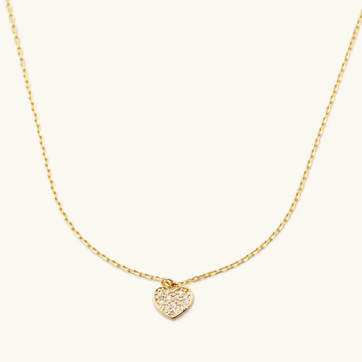 Nikki Smith - Gold Crystal Heart Necklace