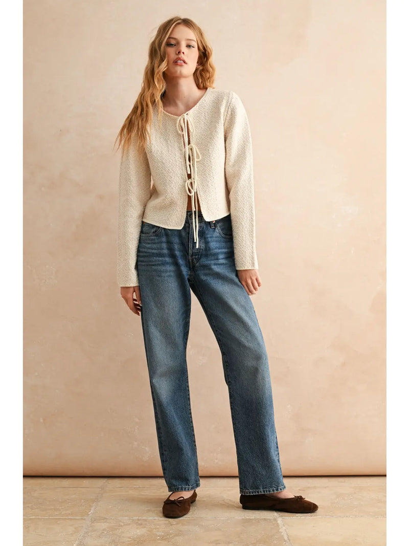 Front Tie Cardigan