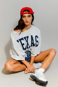 Texas Graphic Crop Sweatshirt