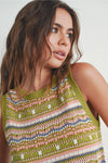Geo Print Sweater Tank Top