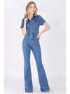 Laney Flare Denim Jumpsuit