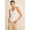 Ribbed Sweater Tank in Cream