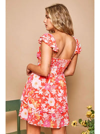 Scarlett Floral Print Mini Dress