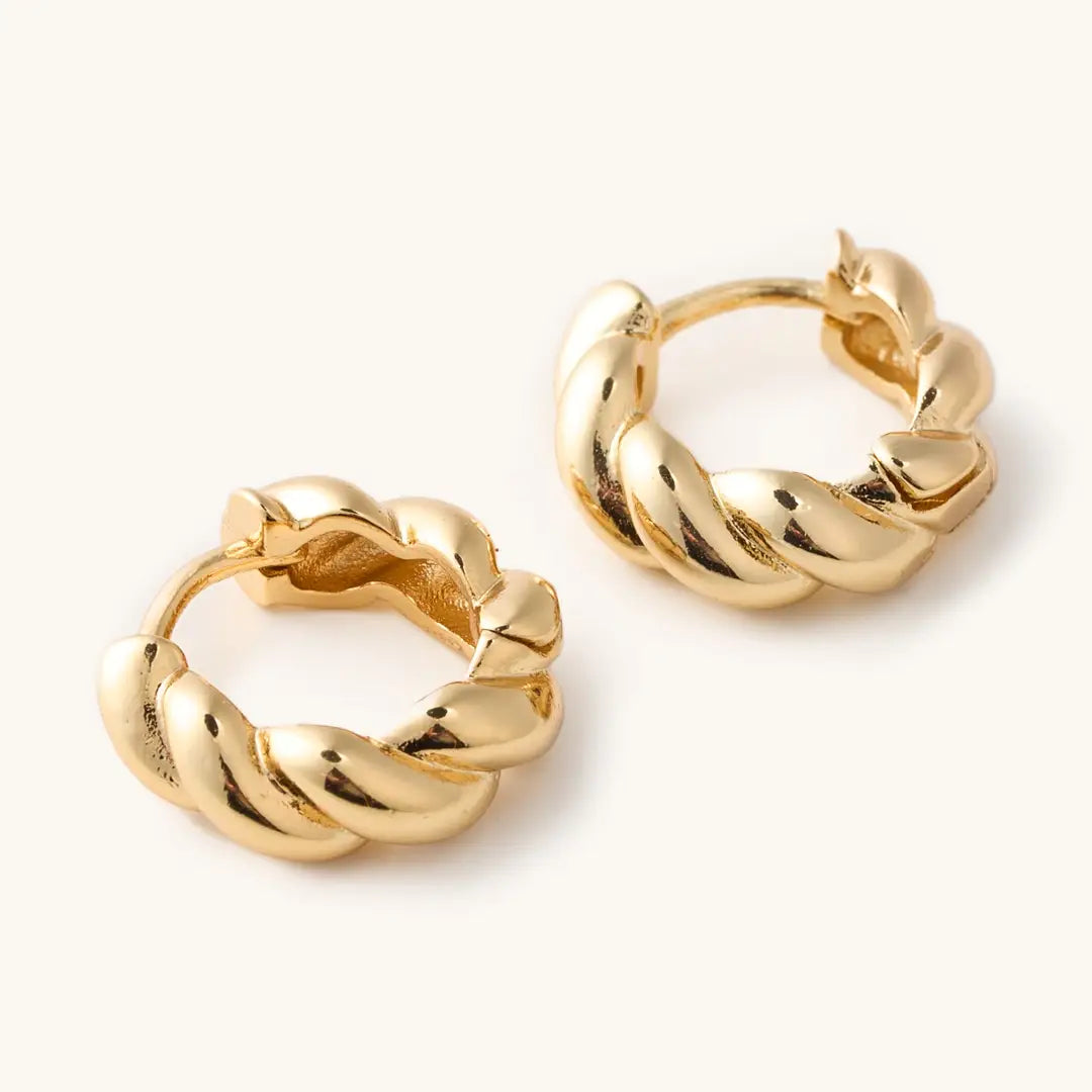 Nikki Smith - Croissant Huggie Earrings