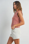 Sara Sleeveless Sweater Top