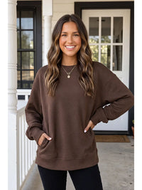 Avery Textured Sweatshirt with Pockets