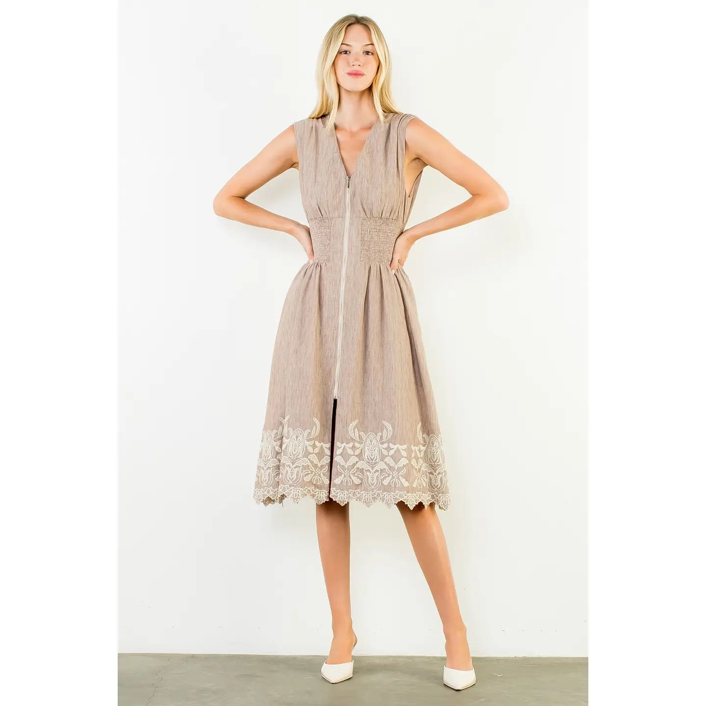 Emory Embroidered Dress - august