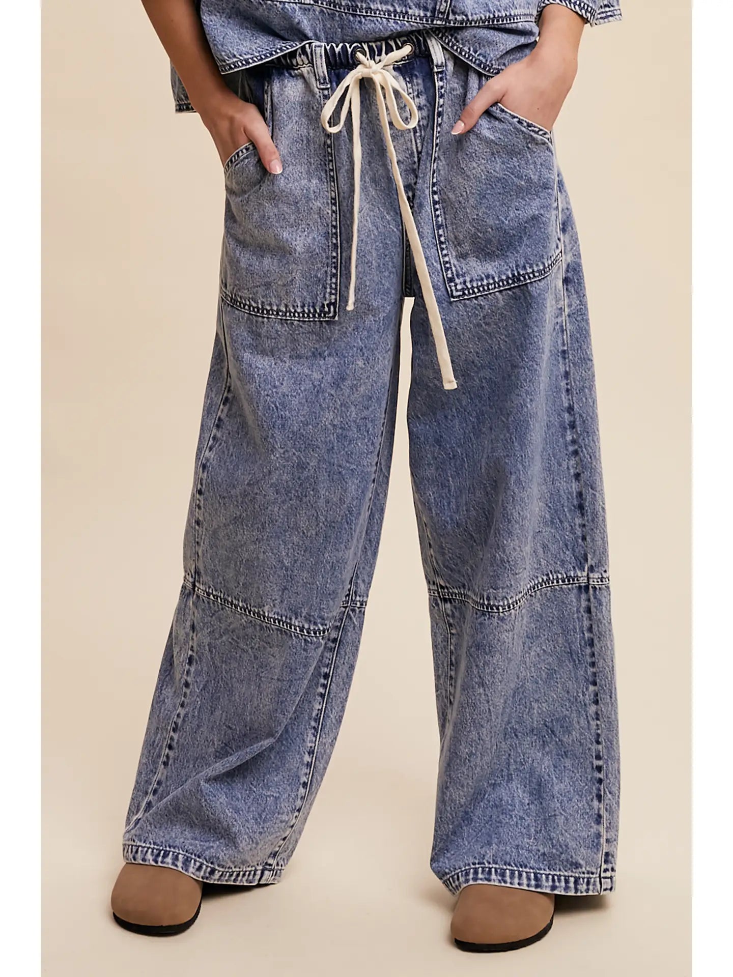 Wide Leg Draw String Pants