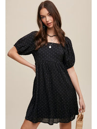Textured Polka Dot Dress