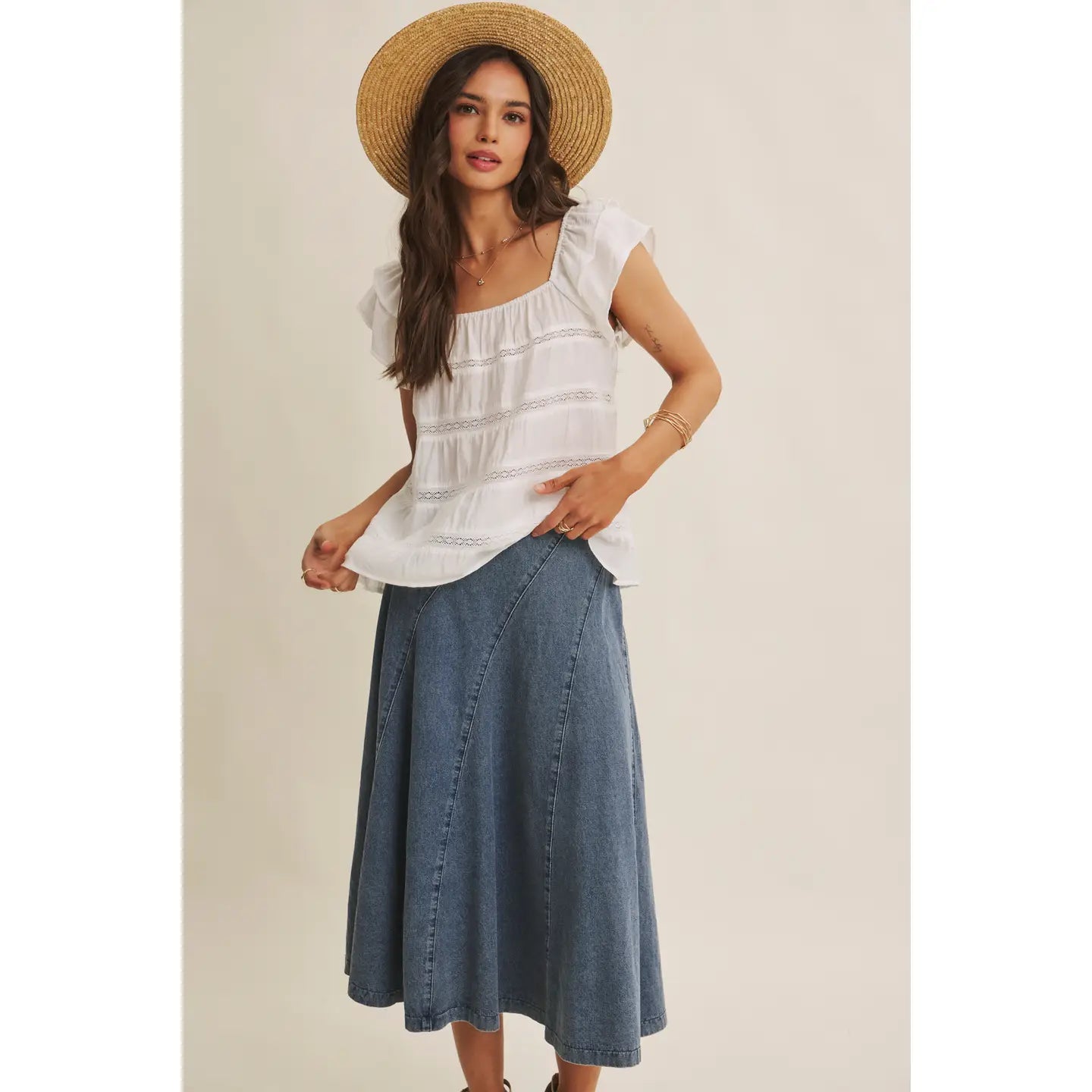 Vintage Boho Ruffle top