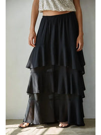 Cassidy Black Tiered Skirt