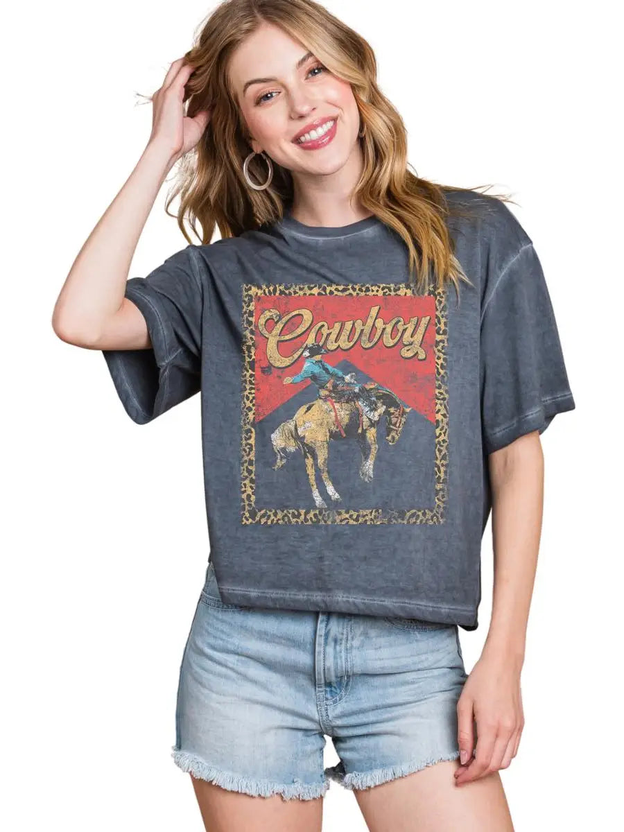Cowboy Leopard Frame tshirt