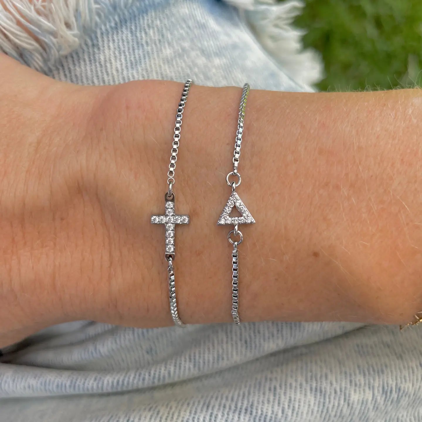 Nikki Smith bracelet- Martha cross stainless steel