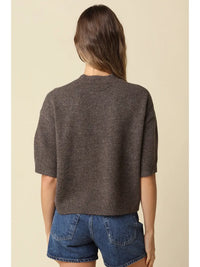 Parker Half Sleeve Sweater - Brown