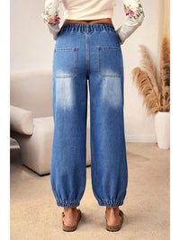 Tapered Denim with Cinched ankle