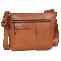 Arden Leather Crossbody Bag - Cognac