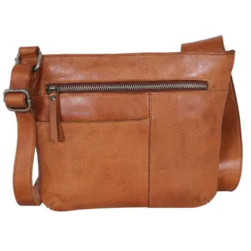 Arden Leather Crossbody Bag - Cognac