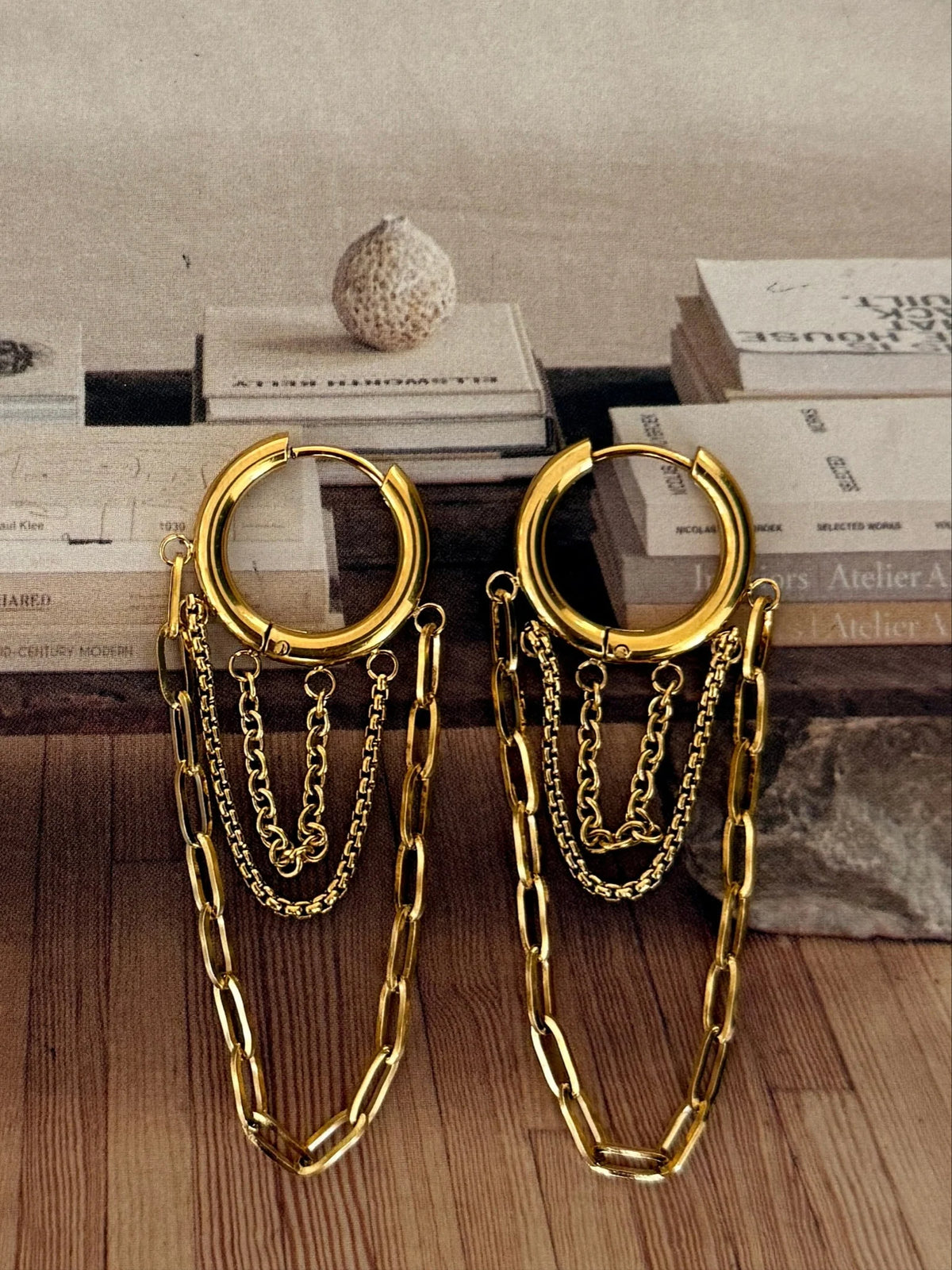 Chansuttpearls- Gold Milo Earrings