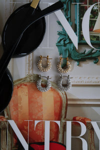 Chansuttpearls- Small Diamond Hoops