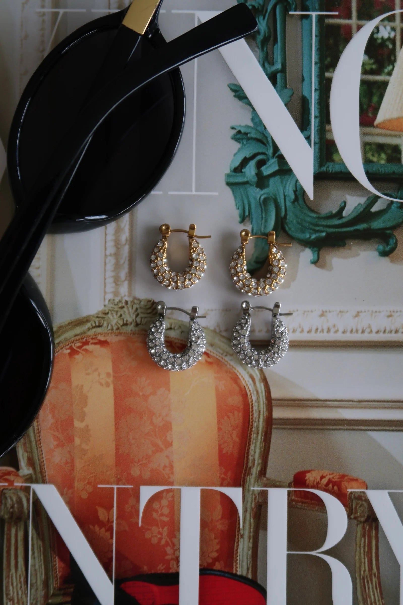 Chansuttpearls- Small Diamond Hoops