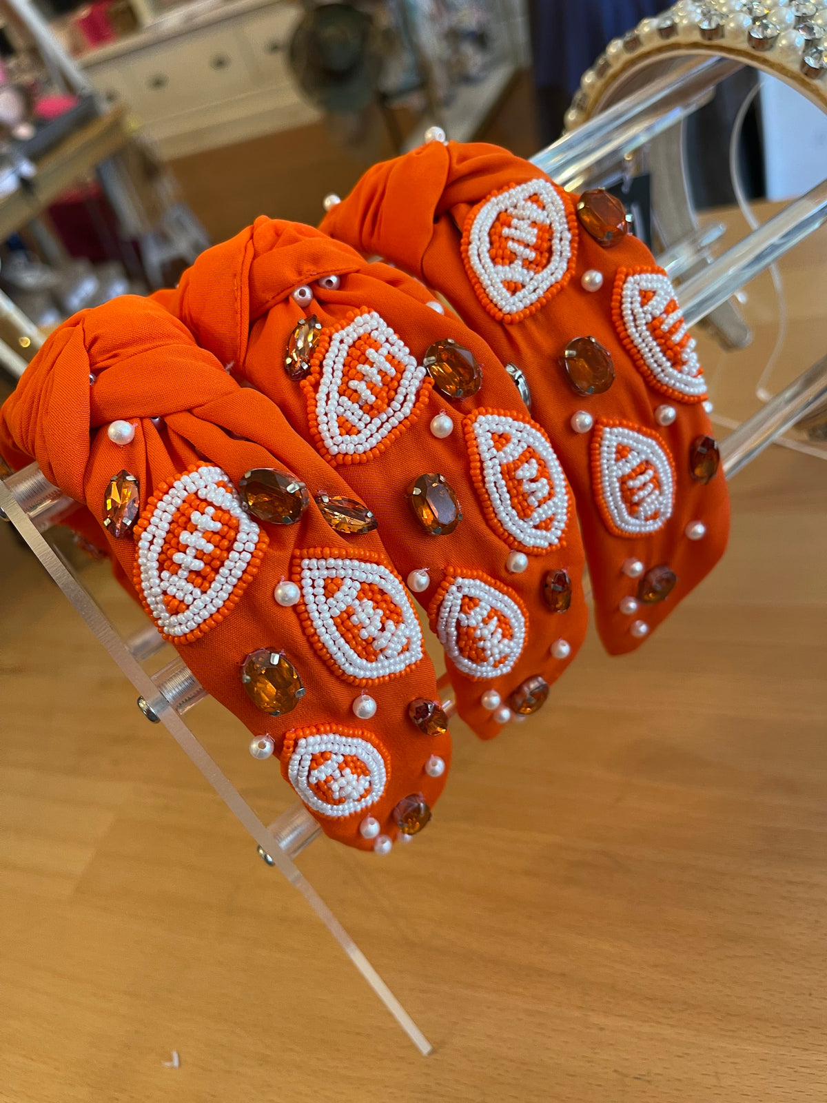 Orange Football Headband