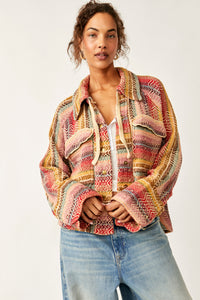 Free People- Rainbow Rays Buttondown