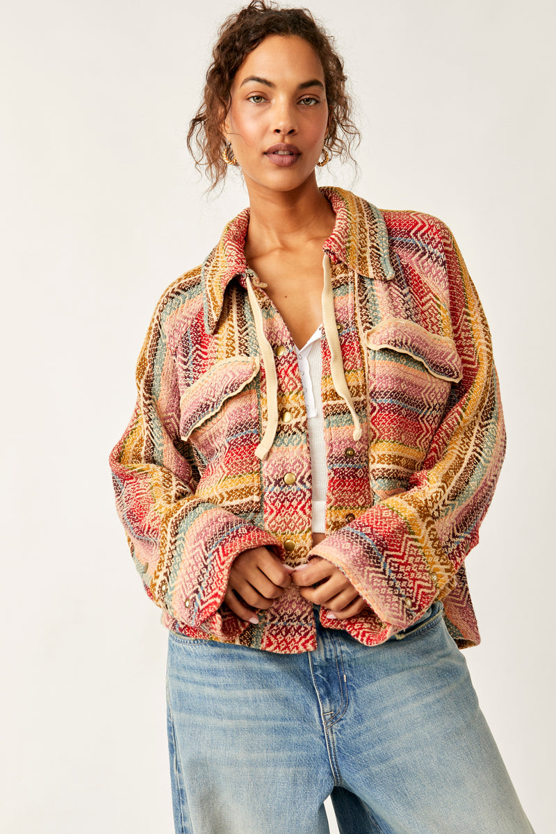 Free People- Rainbow Rays Buttondown