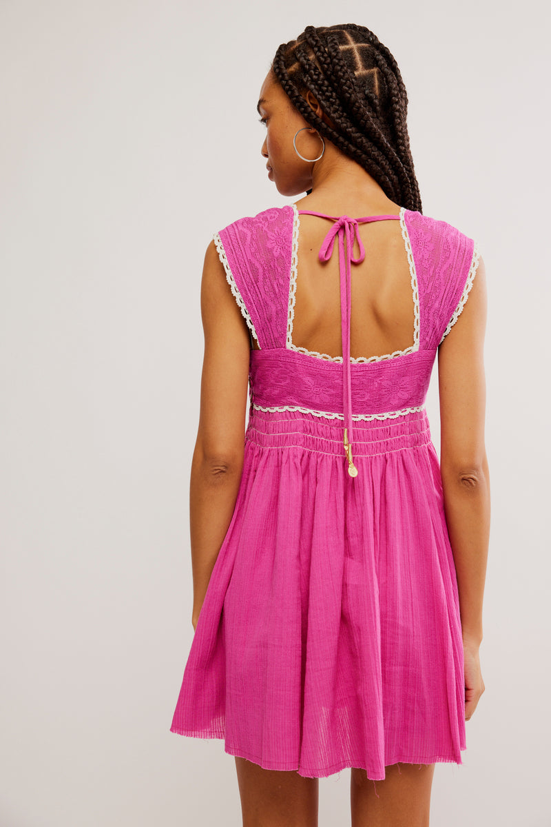 free people heartland mini dress Women's - Pink - Size M the bodice has a square neckline and cap sleeves. liveloveblank on LTK