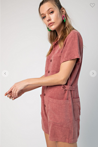 Linen Button Down Romper