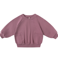 Quincy Mae - Pocket Sweatshirt, Mulberry