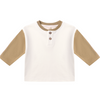 Quincy Mae - Long Sleeve Henley, Gold