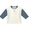 Quincy Mae - Long Sleeve Henley,Ocean