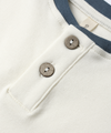 Quincy Mae - Long Sleeve Henley,Ocean